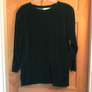 Deep Green Velour Sweatshirt